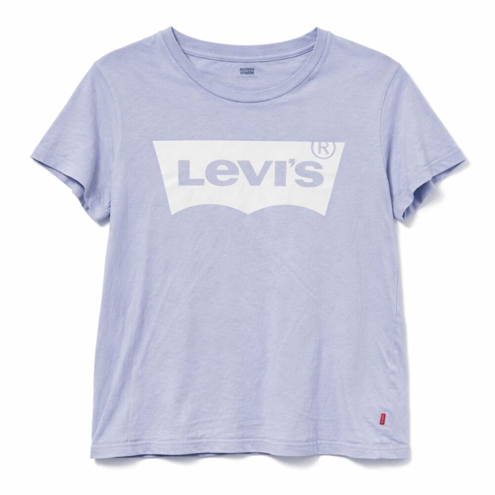 Levis Womens S Lavender Logo Graphic T Shirt 100% Cotton Purple Crew Neck Tee